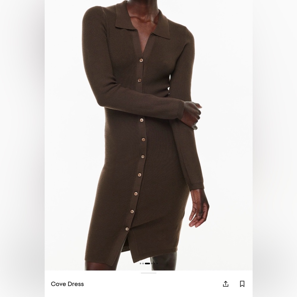 Aritzia Wilfred Cove Dress button on up